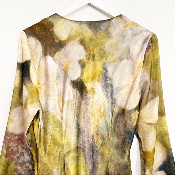 Zara Floral Maxi Dress - Green and Cream - Picture 8 of 13